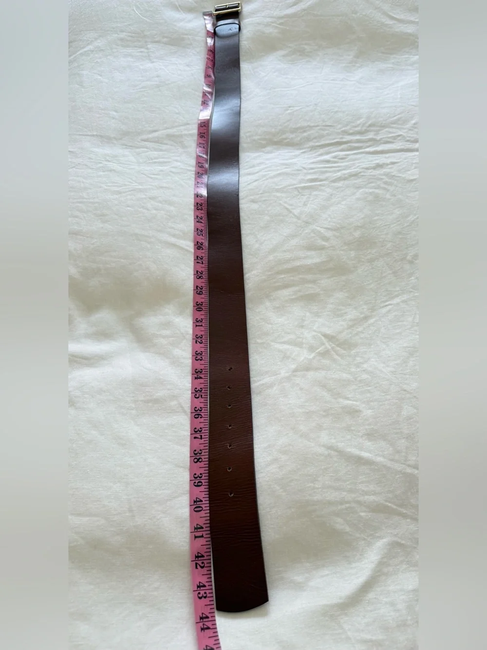 Frame Denim | Women’s Large 34-38” | Brown Leather Wide Belt  | Gold Tone Buckle